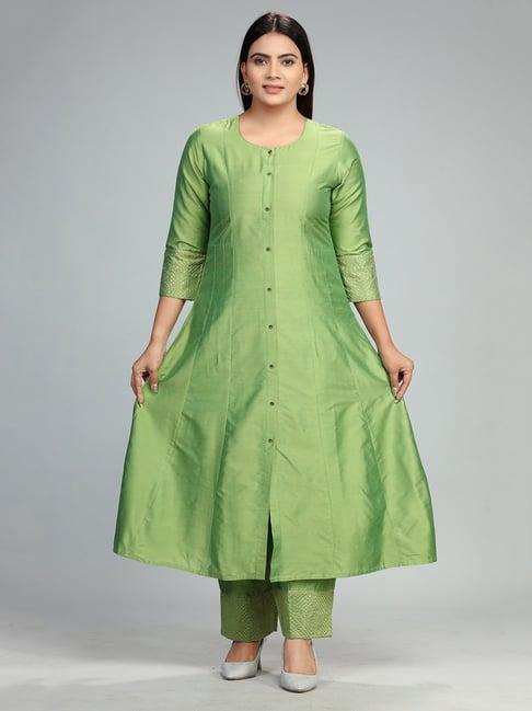 cotton culture green kurta pant set