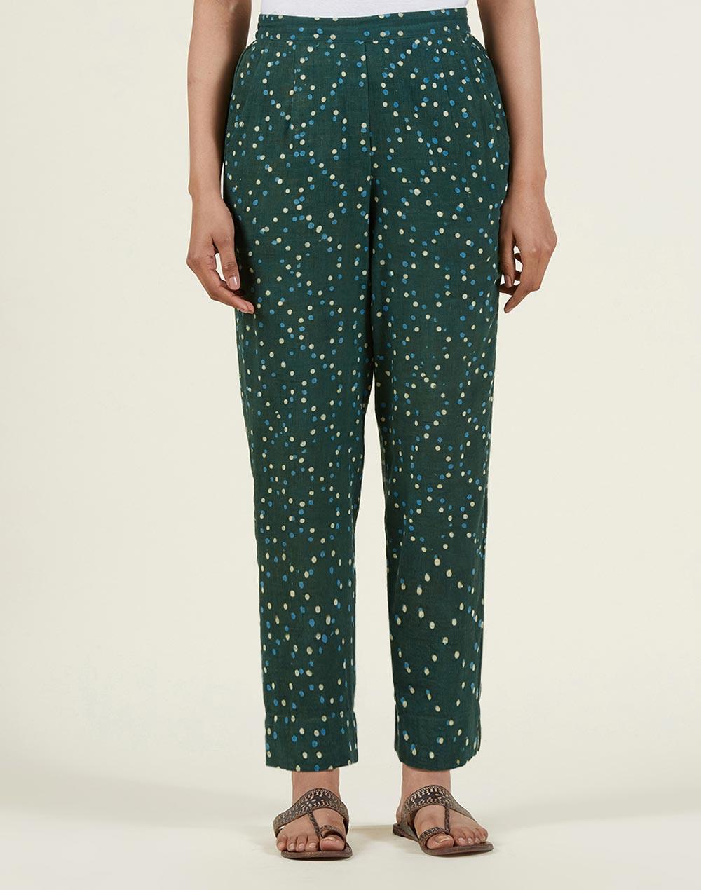 cotton dabu printed casual pant