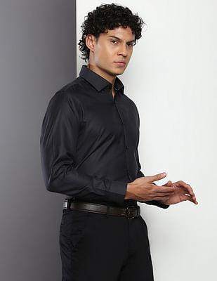 cotton dobby slim fit shirt