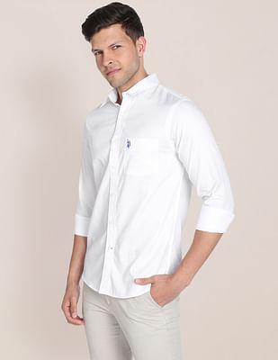 cotton dobby solid shirt