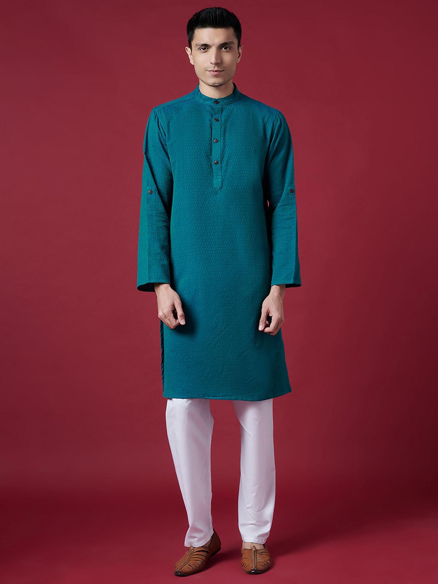 cotton dobby weave long kurta