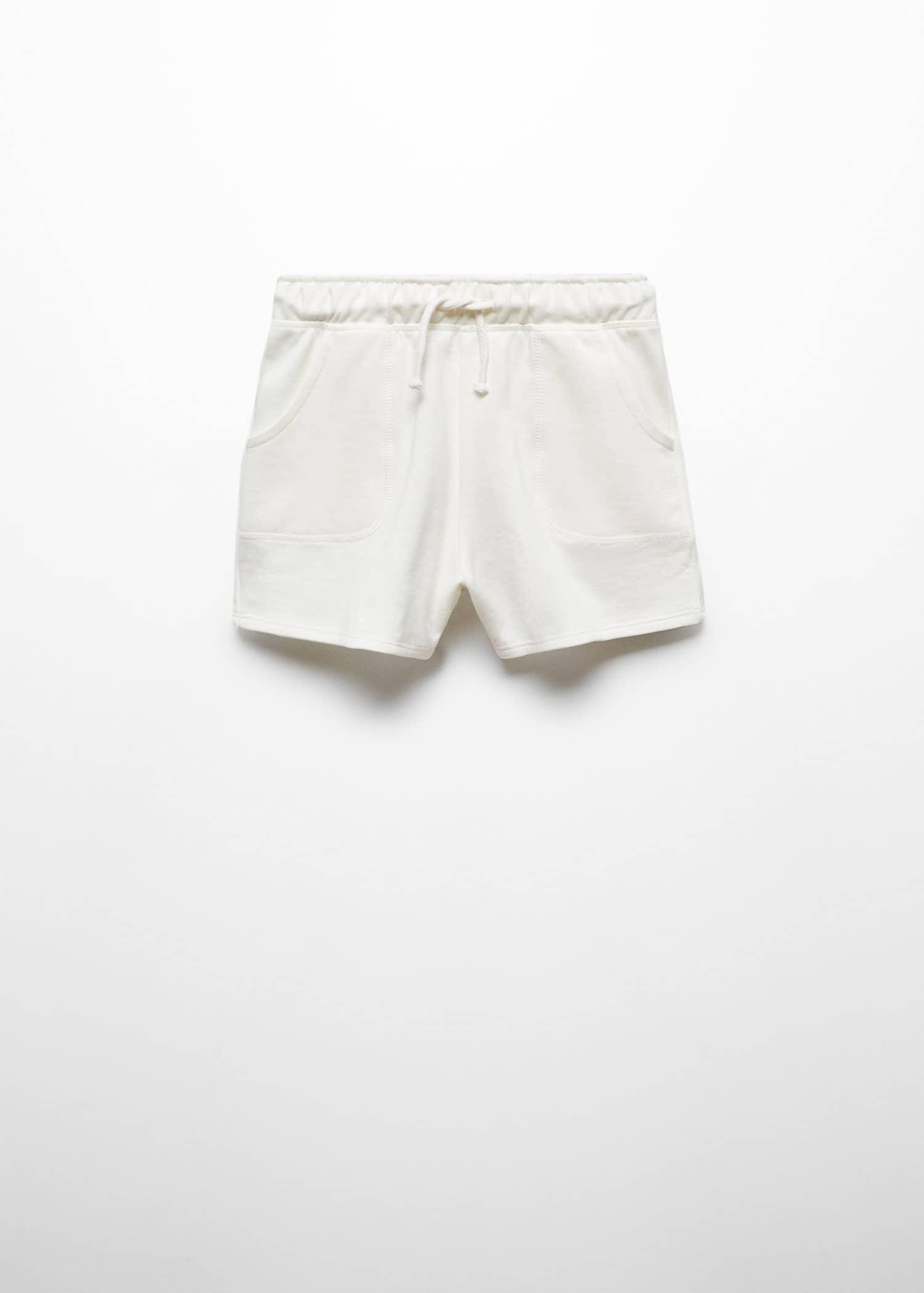 cotton drawstring waist shorts
