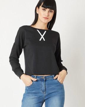 cotton drop-shoulder sweatshirt