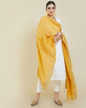 cotton dupatta with tassels