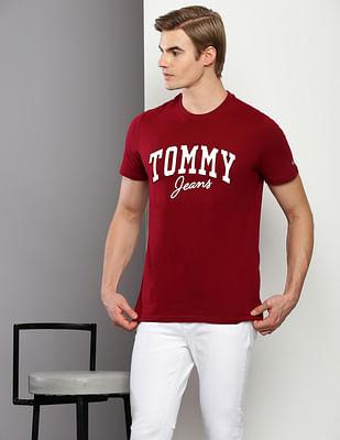 cotton embossed varsity t-shirt