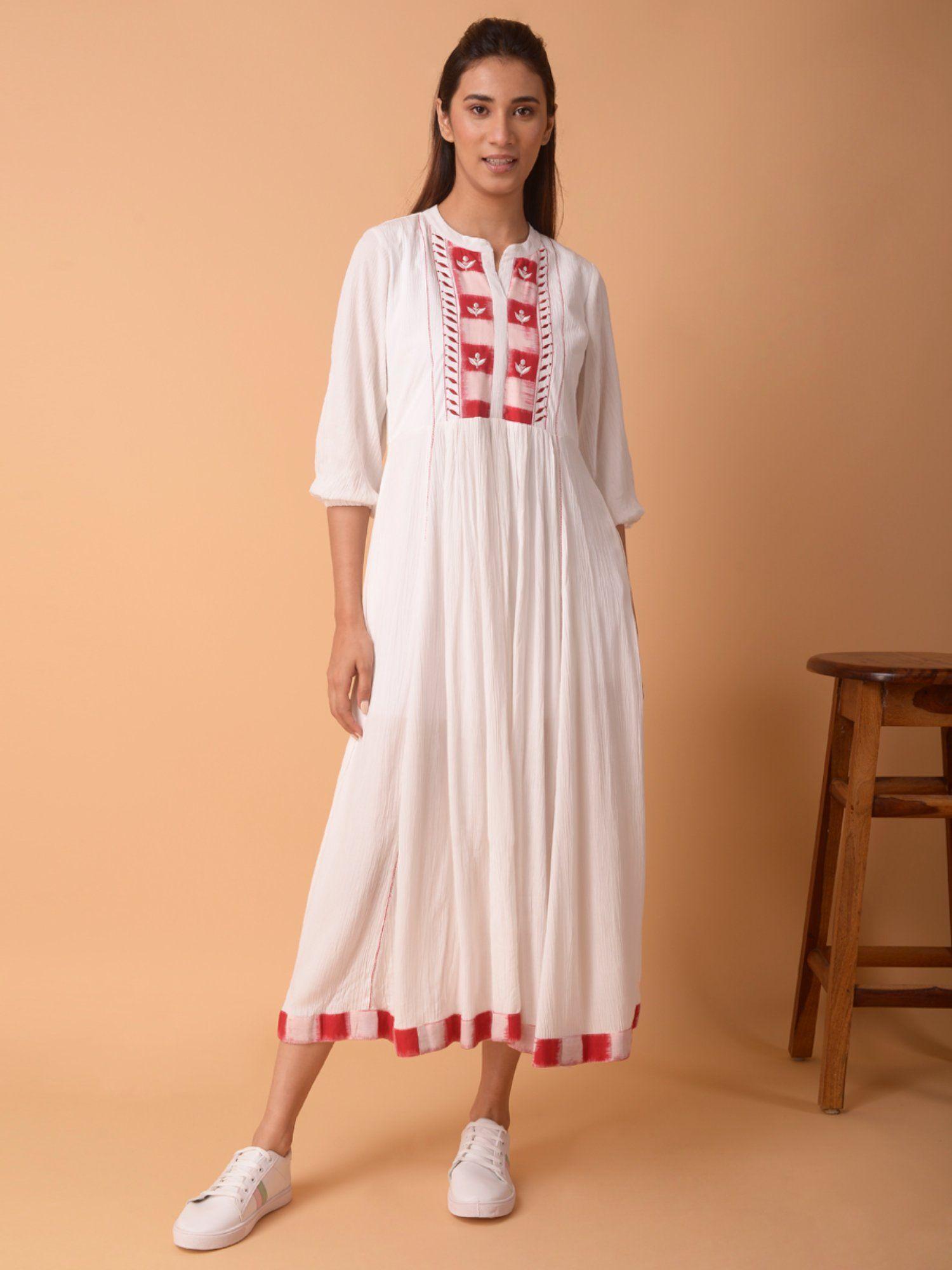 cotton embroidered dress