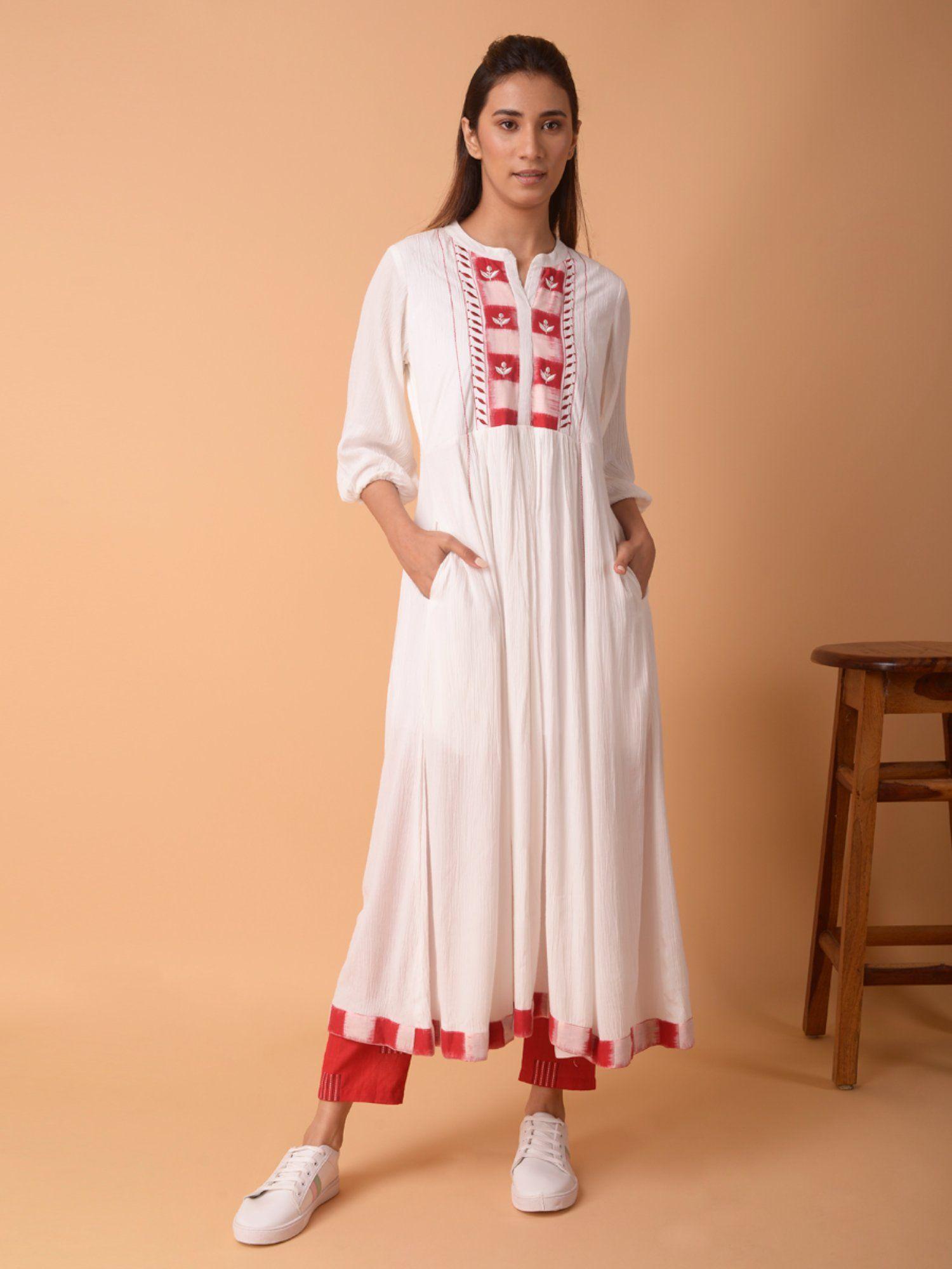 cotton embroidered kurta