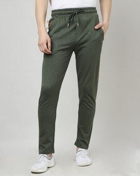 cotton fitted track pants
