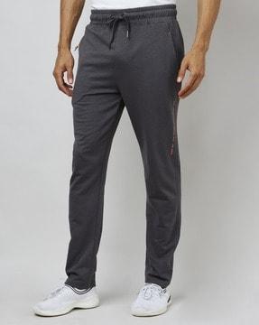 cotton fitted track pants