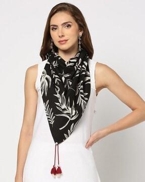 cotton floral print scarf