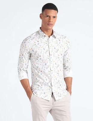 cotton floral print shirt