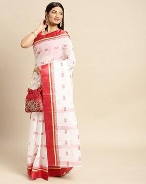 cotton handloom saree with woven designer  saree