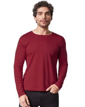 cotton henley t-shirt