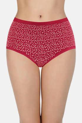cotton high coverage women's briefs - pack of 3 - berry