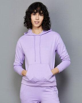 cotton hoodie with kangaroo pocket