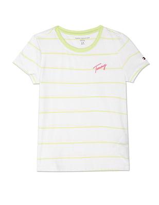 cotton horizontal stripe t-shirt