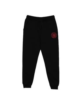 cotton joggers with drawstring waist