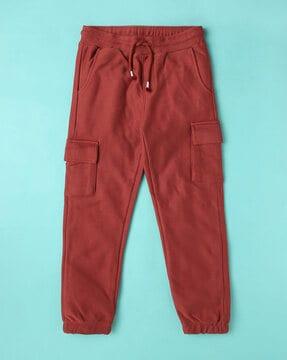 cotton joggers with flap pockets