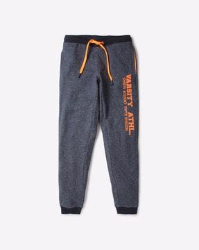 cotton joggers with placement print