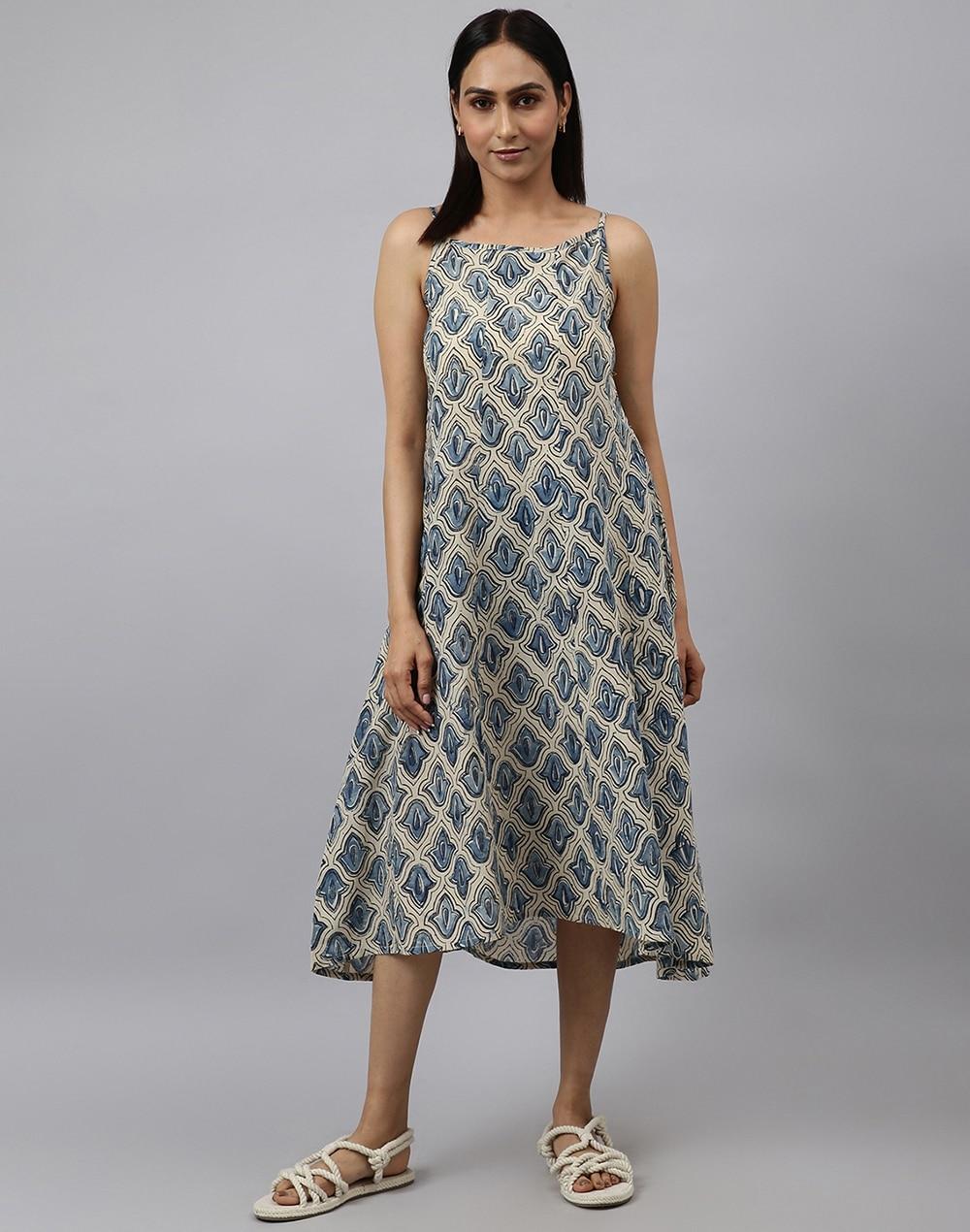 cotton kalamkari printed dress