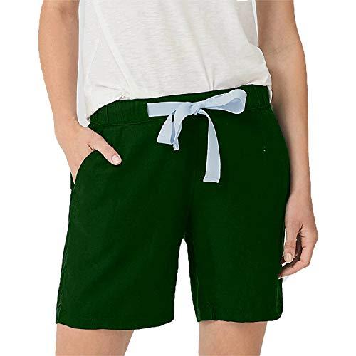 cotton kingdom womens solid jamaica maternity shorts (ck8mt-057_bottle green_2xl)