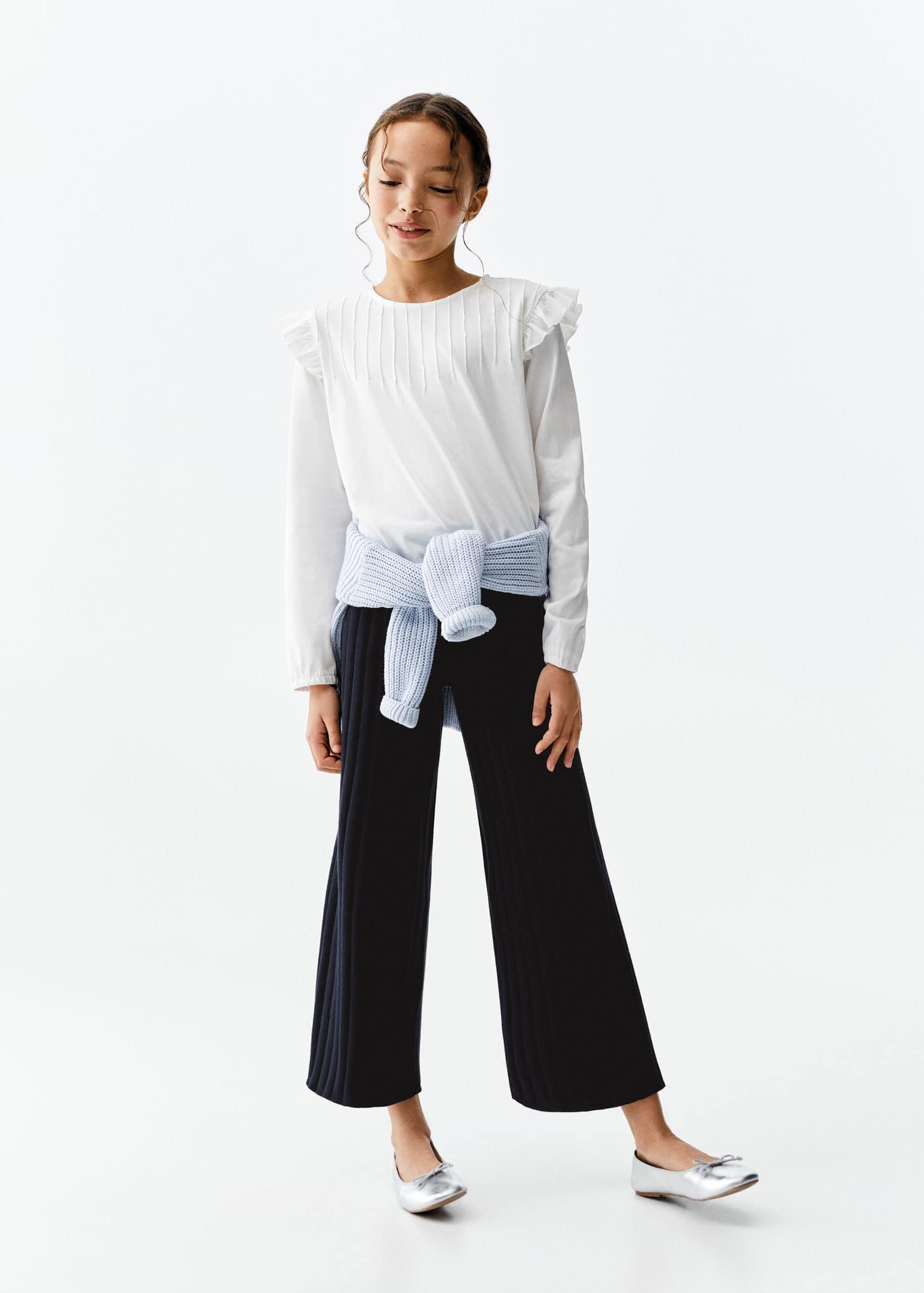 cotton-knit trousers