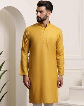 cotton kurta with slip pockets