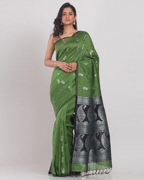 cotton linen handloom saree