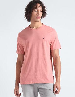 cotton linen solid t-shirt