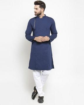 cotton long kurta with side slits