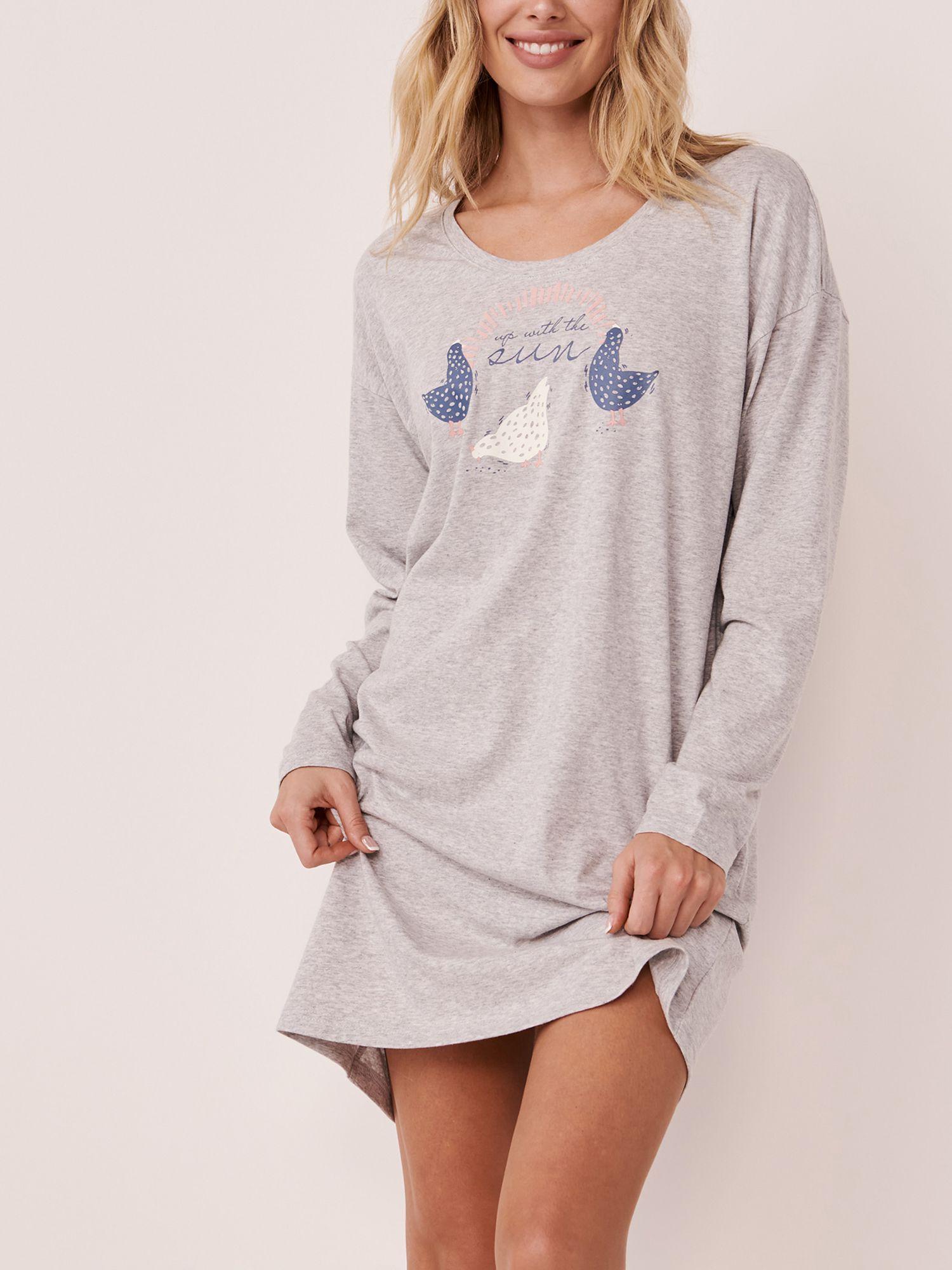 cotton long sleeve sleepshirt