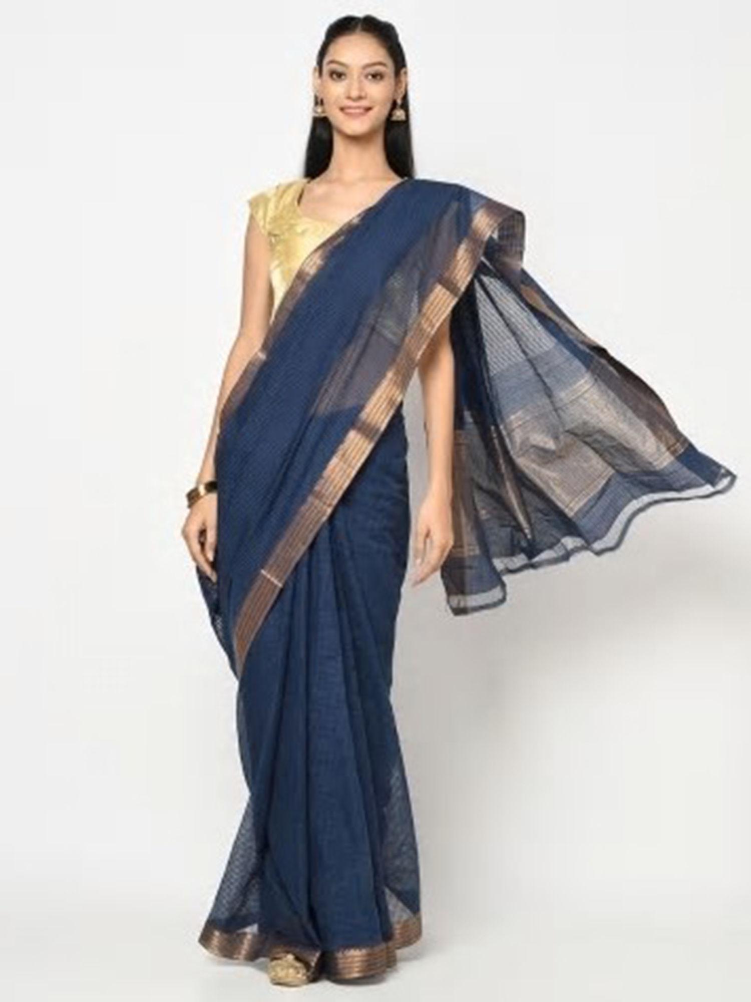 cotton mangalgiri border sari