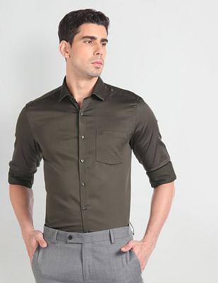 cotton manhattan slim shirt