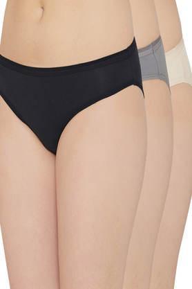 cotton medium coverage women's bikini panties - pack of 3 - 106_multi