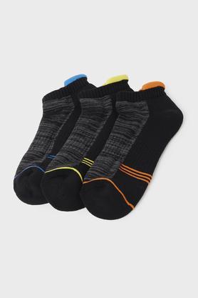 cotton men's ankle socks assorted pack of 3 - multi