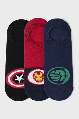 cotton men's no show socks assorted pack of 3 - multi