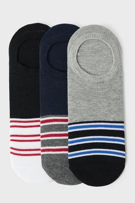 cotton men's no show socks assorted pack of 3 - multi