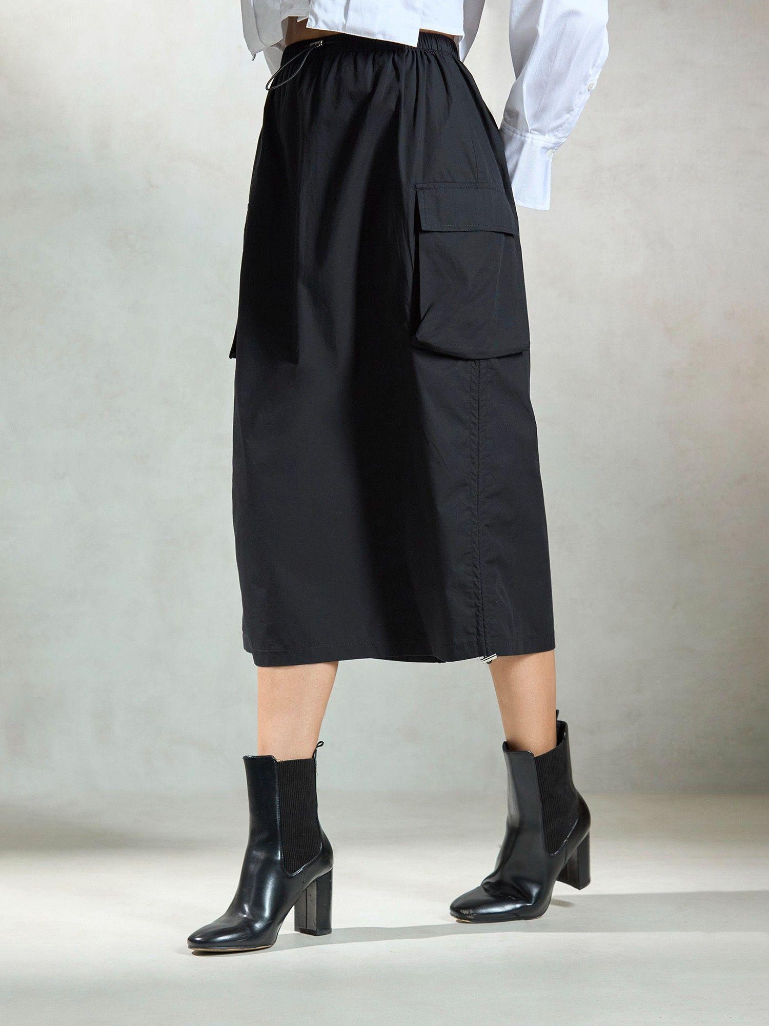 cotton midi skirt