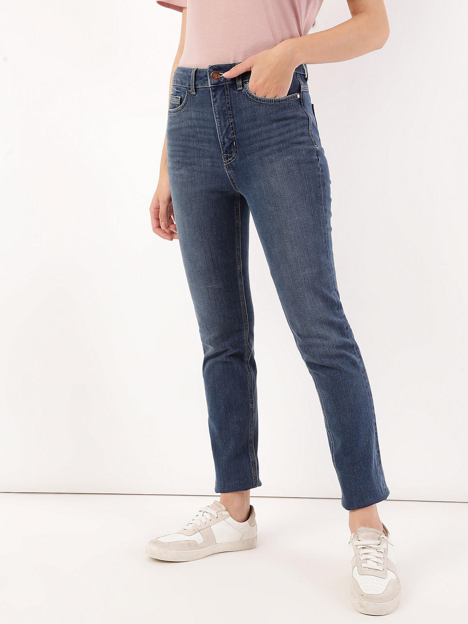 cotton mix plain slim fit jeans