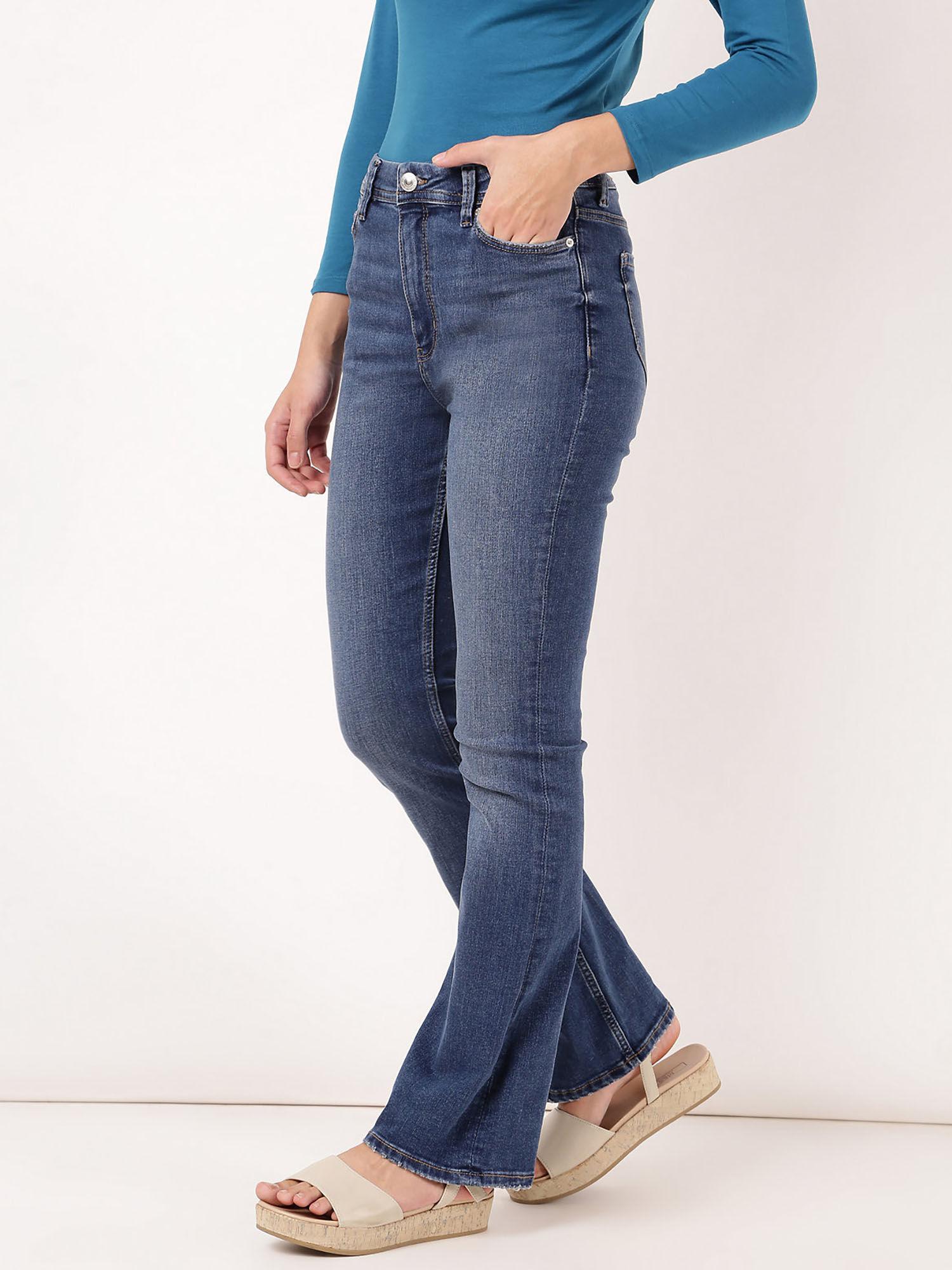 cotton mix plain slim jeans