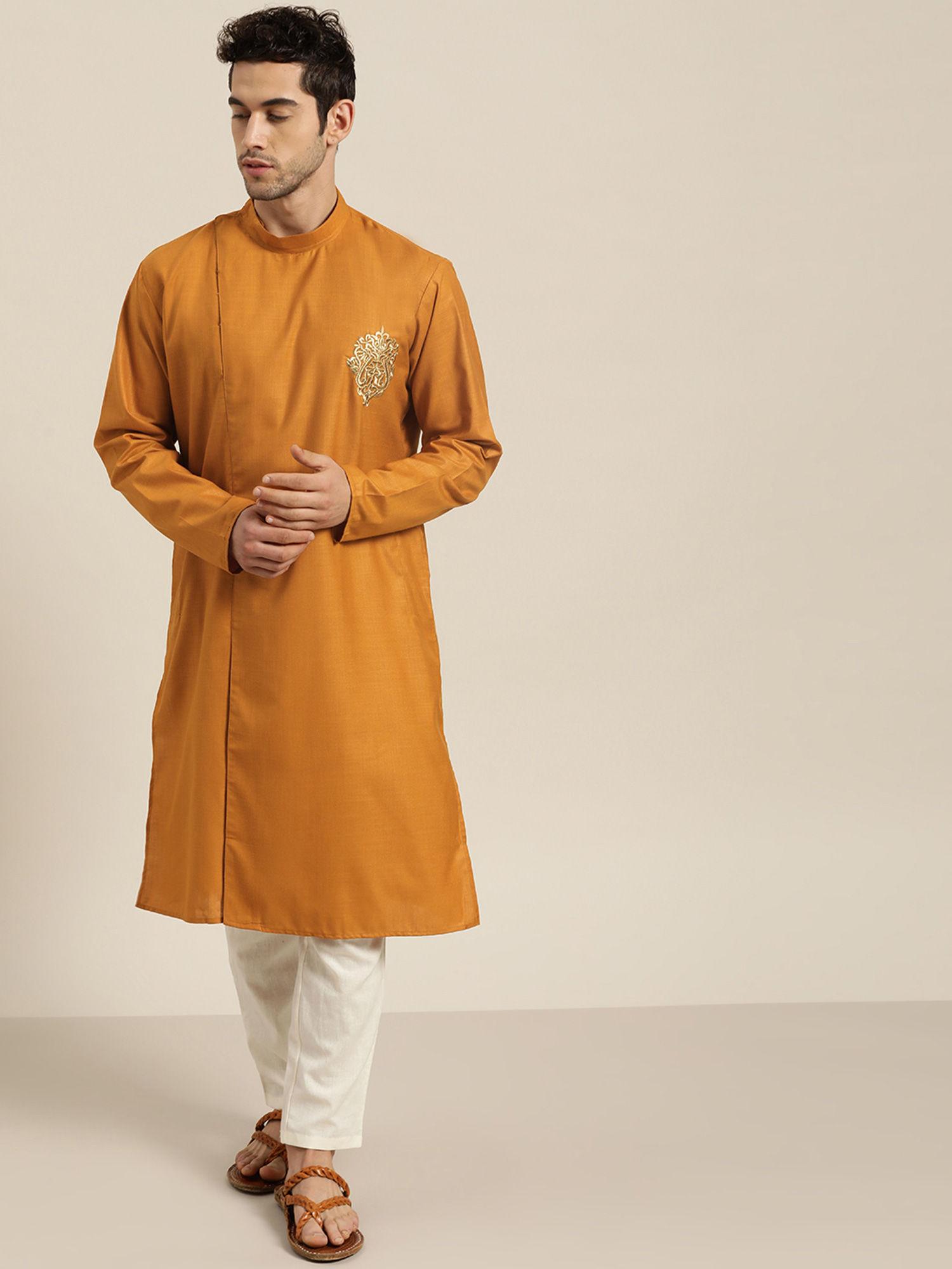 cotton mustard only kurta