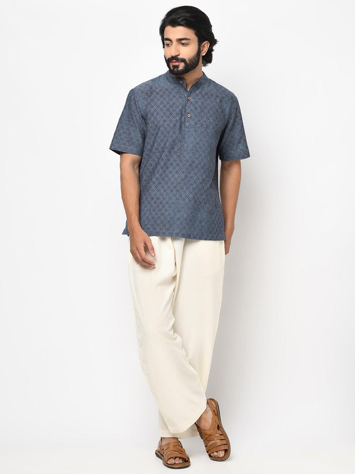 cotton nagari super short kurta