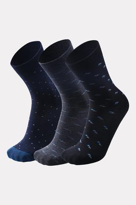 cotton nylon knitted mens crew socks - multi