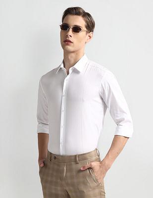 cotton nylon slim fit shirt
