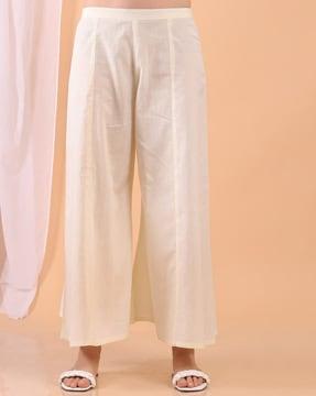 cotton palazzos with elasticated waist