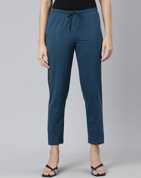 cotton pants with drawstring waist