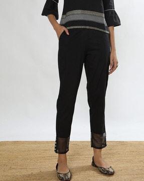 cotton pants with elasticated waist