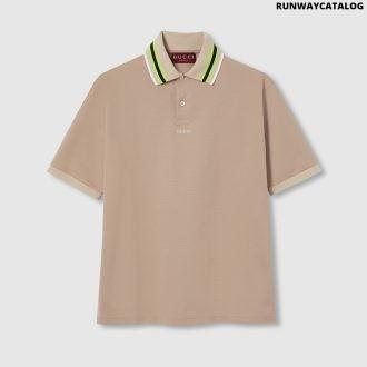 cotton polo shirt with embroidery