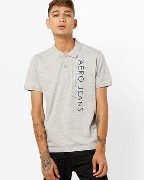 cotton polo t-shirt with branding