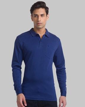 cotton polo t-shirt with patch pocket